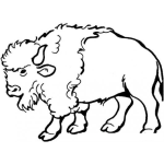 Dibujo para colorear Dibujo De Bufalo Para Pintar Y Colorear