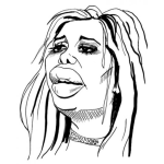 Dibujo para colorear Labios Con Silicon Dibujo De Mujer Labiuda Para Pintar Y Colorear