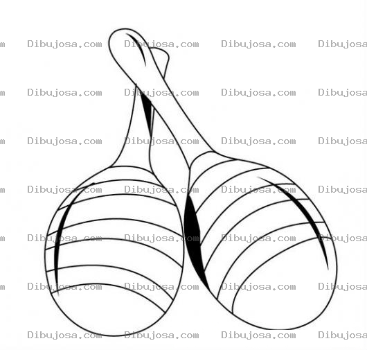 Dibujo para colorear Maracas Chinchines Para Pintar Y Colorear Chin Chines
