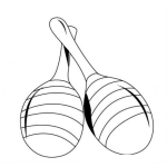Dibujo para colorear Maracas Chinchines Para Pintar Y Colorear Chin Chines