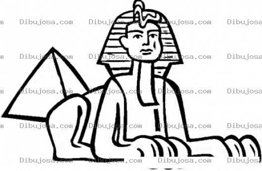 Dibujo para colorear Dibujo De La Esfinge De Egipto Para Pintar Y Colorear