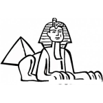 Dibujo para colorear Dibujo De La Esfinge De Egipto Para Pintar Y Colorear