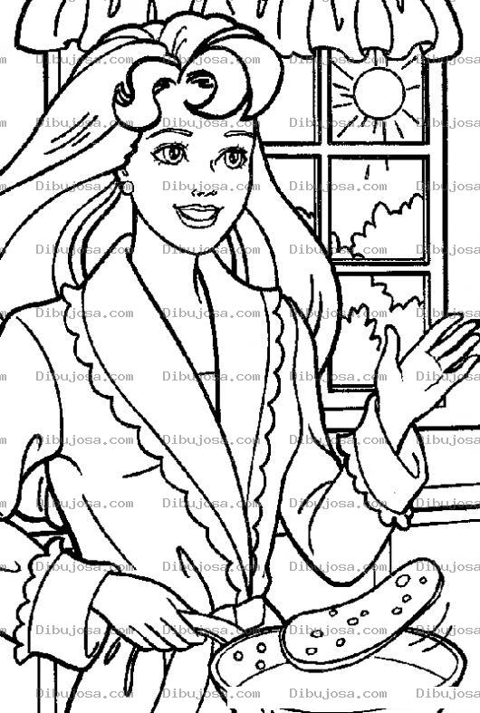 Dibujo para colorear Dibujo De Una Linda Mama Cocinando Panqueques Para Pintar Y Colorear Mujer En La Cocina Con Un Sarten