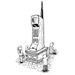 Dibujo para colorear El Primer Celular Del Mundo Dibujo De Museo De Celulares Para Pintar Y Colorea Celular Ladrillo