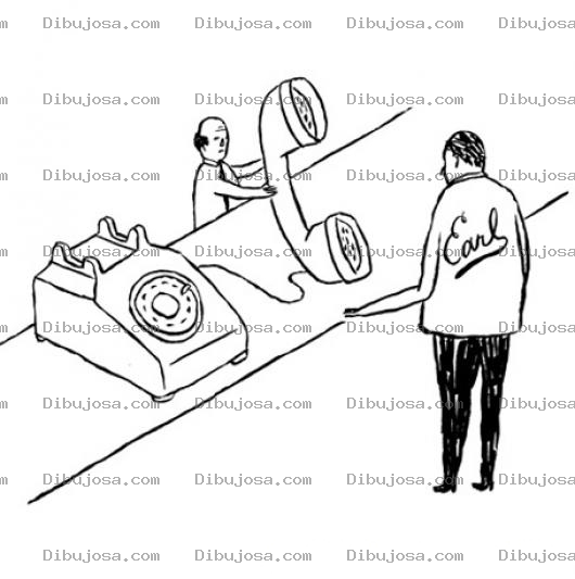 Dibujo para colorear Telefono De Reclamos Dibujo De Telefono Gigante En Un Mostrador De Servicio Al Cliente Para Pintar Y Colorear
