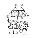 Dibujo para colorear Abuelito De Hello Kitty Dibujo De Hellokitty Con Su Abuelo Para Pintar Y Colorear A Jelouquiti En El Circok