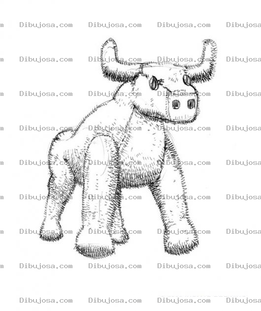 Dibujo para colorear Dibujo De Toro De Peluche Para Pintar Y Colorear