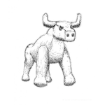 Dibujo para colorear Dibujo De Toro De Peluche Para Pintar Y Colorear