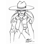 Dibujo para colorear Dibujo De Mujer Scout Para Pintar Y Colorear A Una Chica Scout