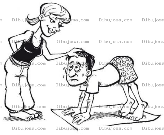 Dibujo para colorear Amastradora De Hombres Dibujo De Una Mujer Amaestrando A Un Hombre Para Pintar Y Colorear A Una Entrenadora Personal Diciendo Buen Chico