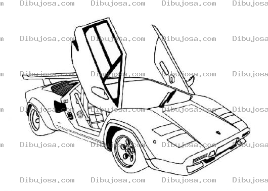 Dibujo para colorear Lamborghini Diablo Dibujo De Carro Lamborgini Para Pintar Y Colorear Lamboryini Lamborllini Con Puertas Levadizas