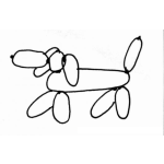 Dibujo para colorear Perro De Vejigas Para Pintar Y Colorear Perrito De Globos