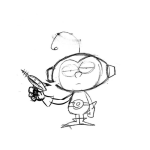 Dibujo para colorear Dibujo De Marvciano Con Pistolita Laser Para Pintar Y Colorear