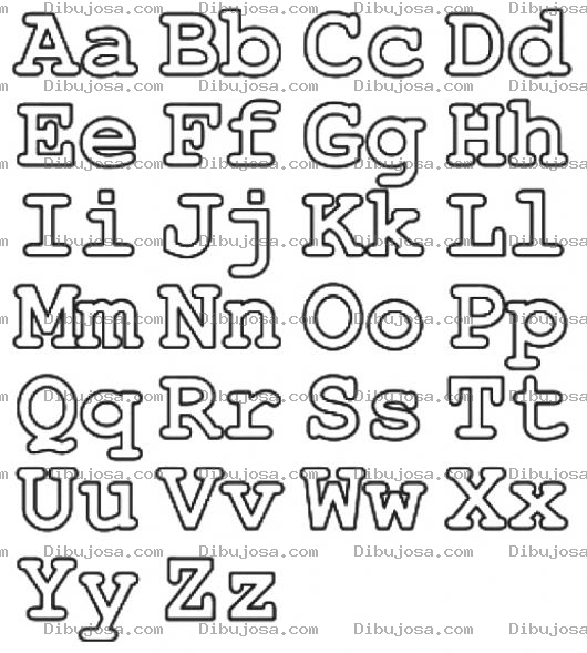 Dibujo para colorear Colorear las letras del alfabeto en mayusculas y minusculas