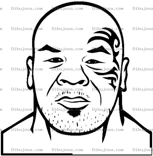 Dibujo para colorear Colorear a Mike Tyson