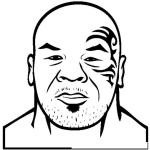 Dibujo para colorear Colorear a Mike Tyson