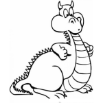 Dibujo para colorear Dibujo De Dinosaurio Gordito Para Pintar Y Colorear