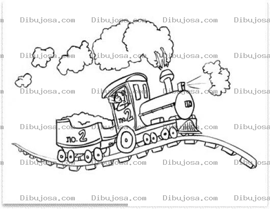 Dibujo para colorear Dibujo De Trensito Con Un Vagon Para Pintar Y Colorear
