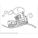 Dibujo para colorear Dibujo De Trensito Con Un Vagon Para Pintar Y Colorear