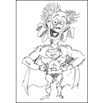 Dibujo para colorear Payaso Superman Para Pintar Y Colorear