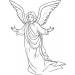 Dibujo para colorear Arcangel Gabriel Dibujo Del Angel Gabriel Para Pintar Y Colorear