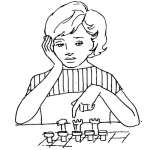 Dibujo para colorear Mujer Ajedrecista Dibujo De Chica Jugando Ajedrez Para Pintar Y Colorear