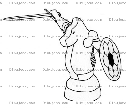 Dibujo para colorear Caballo De Ajedrez Para Pintar Y Colorear