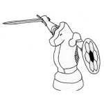 Dibujo para colorear Caballo De Ajedrez Para Pintar Y Colorear