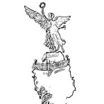 Dibujo para colorear Colorear Angel de la Independencia de Mexico DF