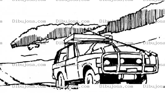 Dibujo para colorear Camioneta 4x4 Dibujo De Camioneta Todo Terreno Para Pintar Y Colorear