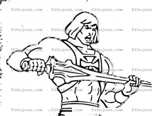 Dibujo para colorear Colorear a Heman