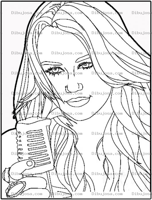Dibujo para colorear Hanna Montana Dibujo De Hannahmontana Para Pintar Y Colorear A Jana Montana
