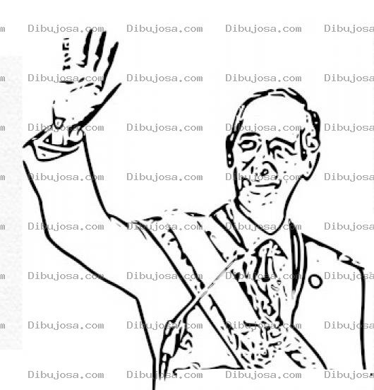 Dibujo para colorear Colorear Presidente Alvaro Colom