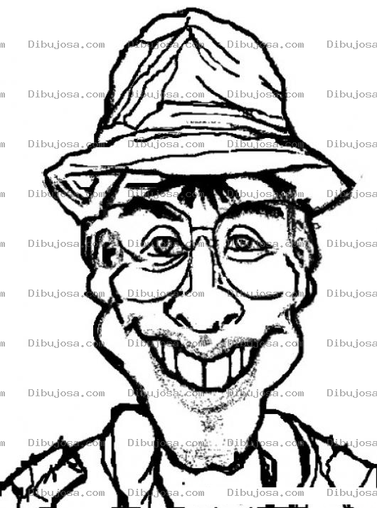 Dibujo para colorear Viejo Scout Para Pintar Y Colorear Viejito Explorador