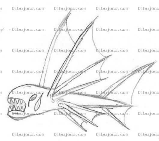 Dibujo para colorear Pez Vampiro Dibujo De Pescado Dracula Para Pintar Y Colorear Pez Batman