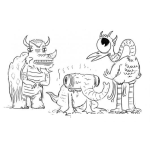 Dibujo para colorear Animales Mutantes Para Pintar Y Colorear Dibujo De Animales Fenomenos