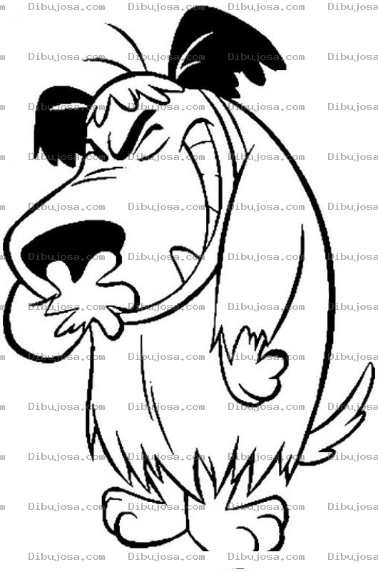 Dibujo para colorear Dibujo Del Perro Pulgoso Riendose Para Pintar Y Colorear