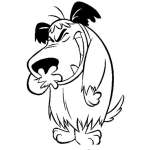 Dibujo para colorear Dibujo Del Perro Pulgoso Riendose Para Pintar Y Colorear