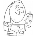 Dibujo para colorear Dibujo De Carnicero Para Pintar Y Colorear