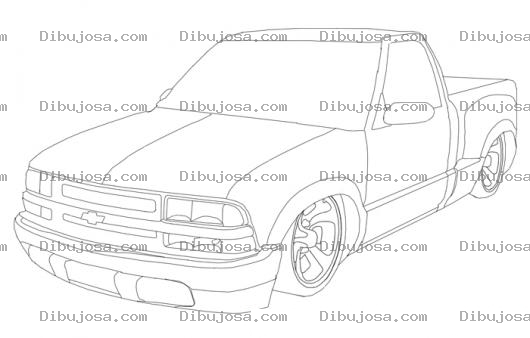 Dibujo para colorear Dibujo De Troca Chevrolet Para Pintar Y Colorear Pico Pickup Chevrollet