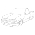 Dibujo para colorear Dibujo De Troca Chevrolet Para Pintar Y Colorear Pico Pickup Chevrollet