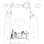 Dibujo para colorear Dibujo Del Castillo De Una Familia Dibujado Por Hanna A La Edad De 5 Anios