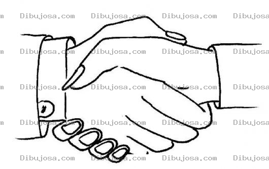 Dibujo para colorear Hombre Y Mujer Dandose La Mano Para Pintar Y Colorear Dibujo De Apreton De Manos Entre Un Hombre Y Una Mujer