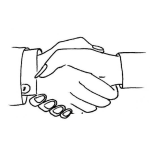 Dibujo para colorear Hombre Y Mujer Dandose La Mano Para Pintar Y Colorear Dibujo De Apreton De Manos Entre Un Hombre Y Una Mujer