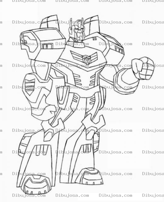 Dibujo para colorear Dibujo De Robot Transformer Para Pintar Y Colorear