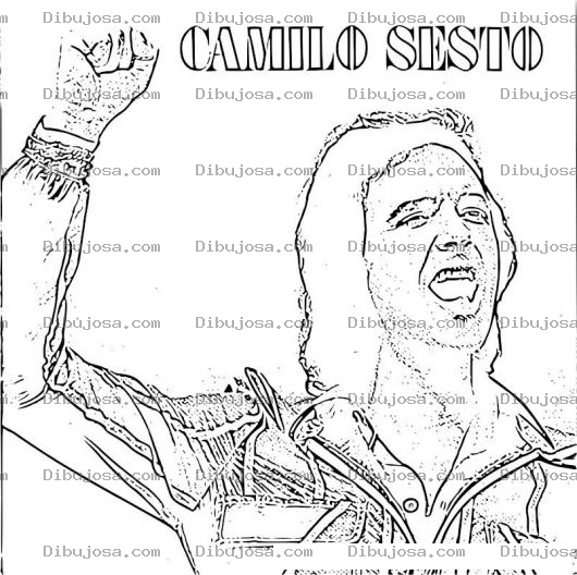 Dibujo para colorear Dibujo De Camilo Sesto Para Pintar Y Colorear