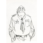 Dibujo para colorear Dibujo De Alguacil Viejito Para Pintar Y Colorear Abuelito Policia