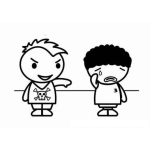Dibujo para colorear Dibujo De Nino Racista Para Pintar Y Colorear El Racismo