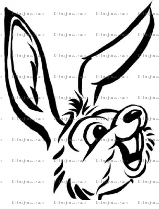 Dibujo para colorear Dibujo De Conejito Dientudo Para Pintar Y Colorear
