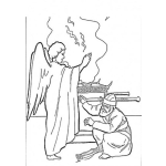Dibujo para colorear Aparicion De Angel Para Pintar Y Colorear